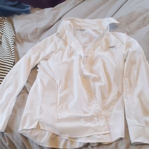 White Columbia Button Up